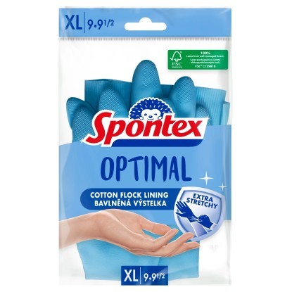 Gum.Rukavice XL Optimal Spontex - Úklidové a ochranné pomůcky Rukavice gumové - úklidové